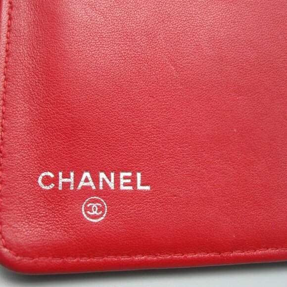 Vintage Chanel Red Caviar Leather Long Bag Wallet - Picture 11 of 16